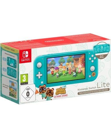 NINTENDO SWITCH LITE TURQUESA ANIMAL CROSSING