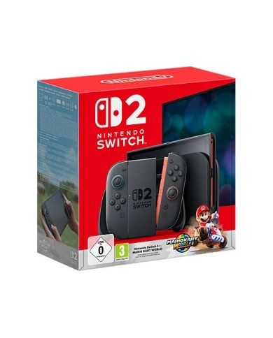 Nintendo Switch 2, Azul y Rojo Neón + Juego Mario Kart World