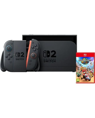 Nintendo Switch 2, Azul y Rojo Neón + Juego Mario Kart World