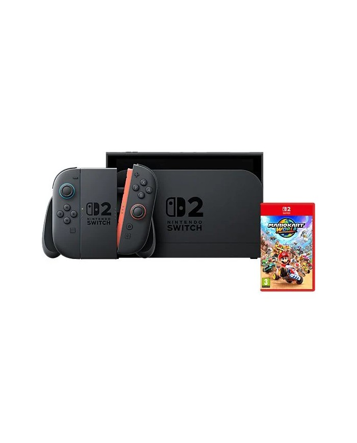 Nintendo Switch 2, Azul y Rojo Neón + Juego Mario Kart World